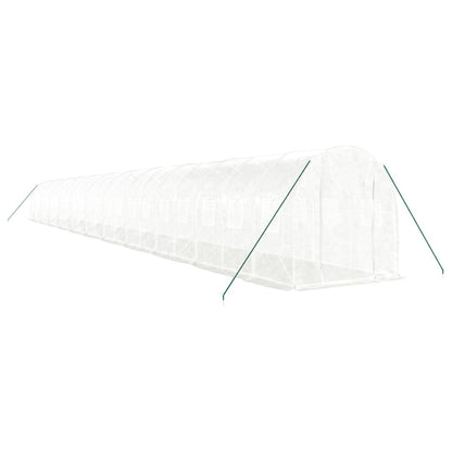 vidaXL Greenhouse with Steel Frame White 44 m² 22x2x2 m