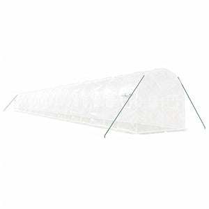 vidaXL Greenhouse with Steel Frame White 44 m² 22x2x2 m
