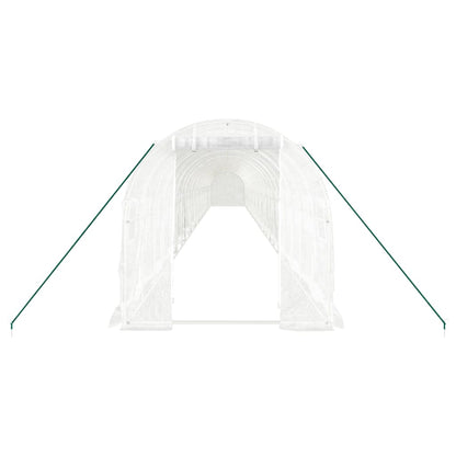 vidaXL Greenhouse with Steel Frame White 48m² 24x2x2 m