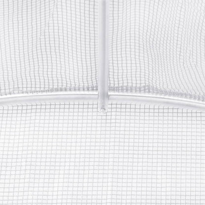 vidaXL Greenhouse with Steel Frame White 48m² 24x2x2 m