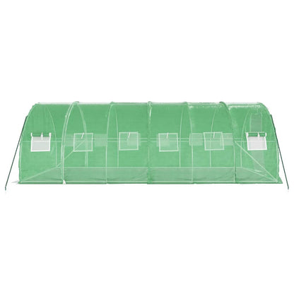 vidaXL Greenhouse with Steel Frame Green 18 m² 6x3x2 m