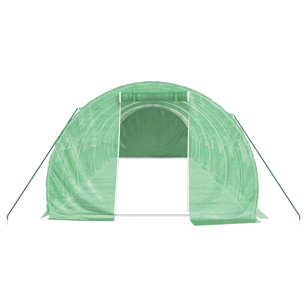 vidaXL Greenhouse with Steel Frame Green 24 m² 8x3x2 m