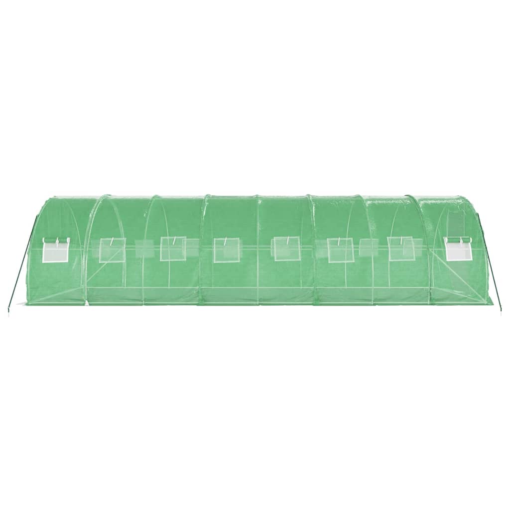 vidaXL Greenhouse with Steel Frame Green 24 m² 8x3x2 m
