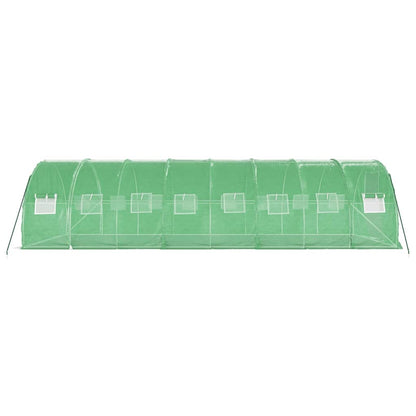vidaXL Greenhouse with Steel Frame Green 24 m² 8x3x2 m