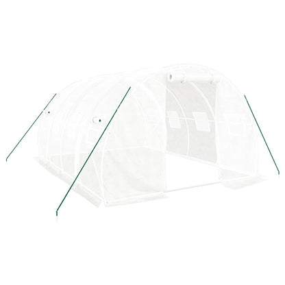 vidaXL Greenhouse with Steel Frame White 12 m² 4x3x2 m