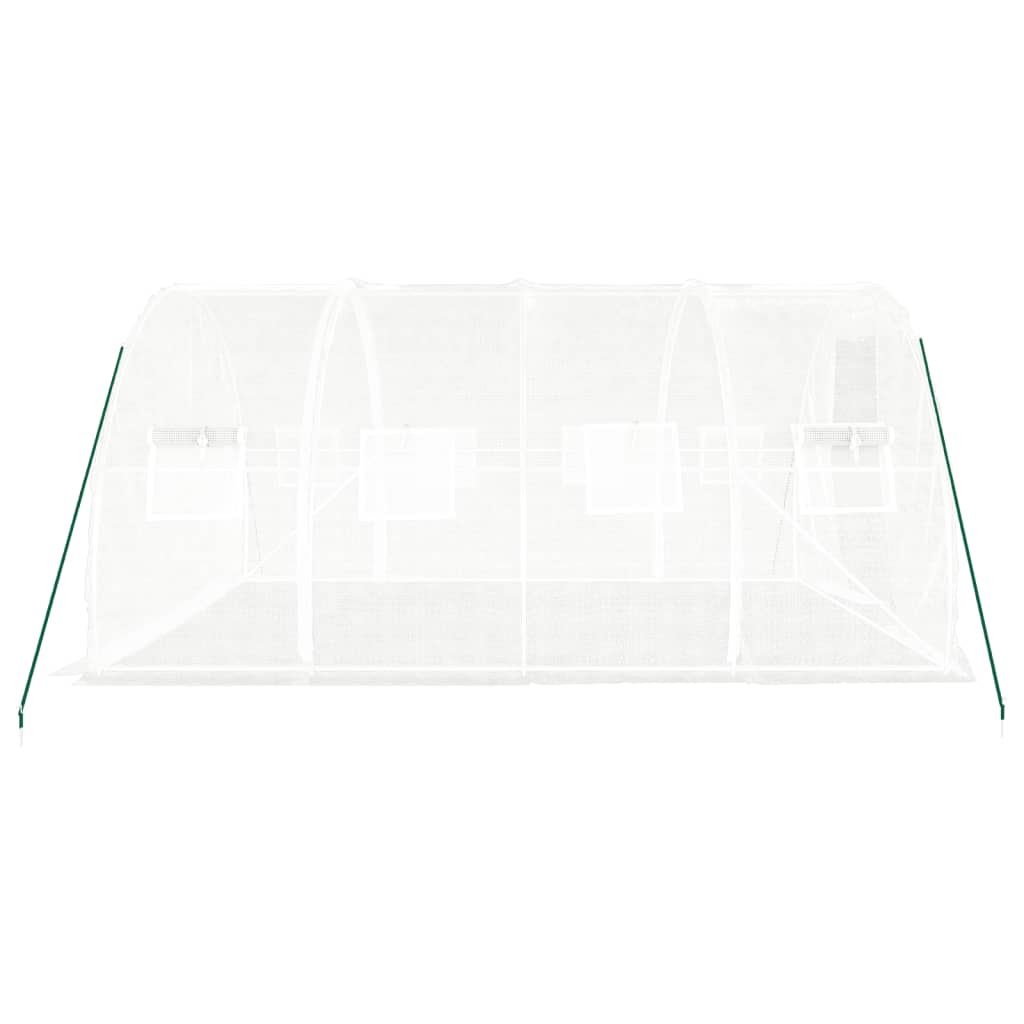 vidaXL Greenhouse with Steel Frame White 12 m² 4x3x2 m