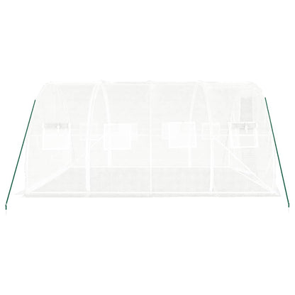 vidaXL Greenhouse with Steel Frame White 12 m² 4x3x2 m