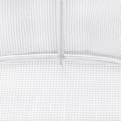 vidaXL Greenhouse with Steel Frame White 12 m² 4x3x2 m