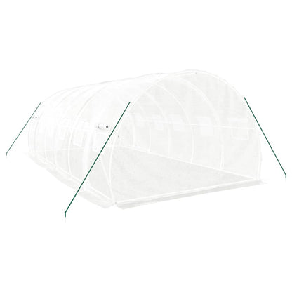 vidaXL Greenhouse with Steel Frame White 18 m² 6x3x2 m