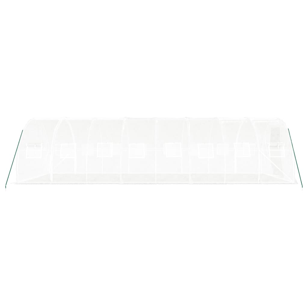 vidaXL Greenhouse with Steel Frame White 24 m² 8x3x2 m