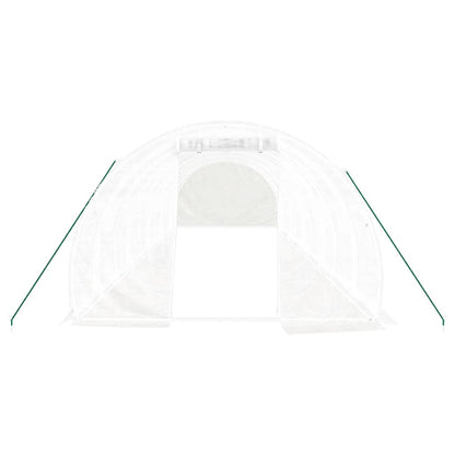 vidaXL Greenhouse with Steel Frame White 30 m² 10x3x2 m