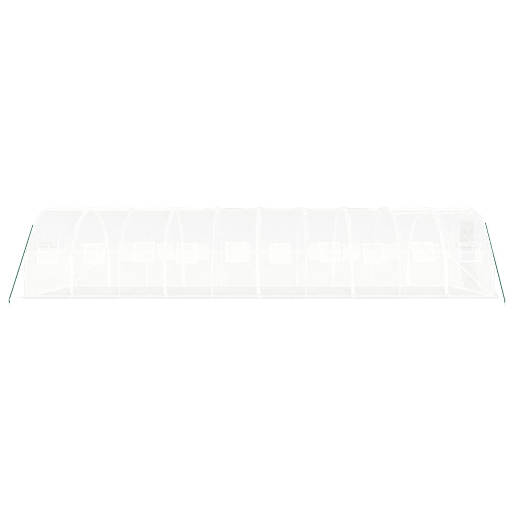 vidaXL Greenhouse with Steel Frame White 30 m² 10x3x2 m