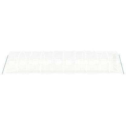 vidaXL Greenhouse with Steel Frame White 30 m² 10x3x2 m