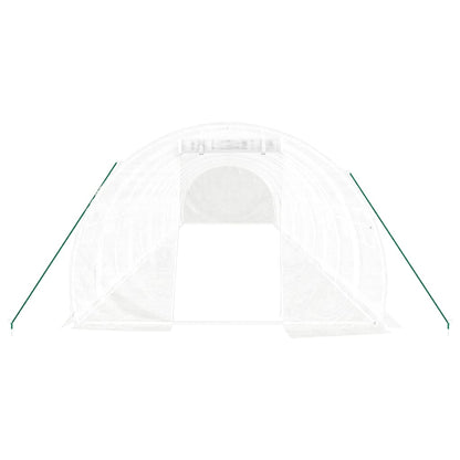 vidaXL Greenhouse with Steel Frame White 36 m² 12x3x2 m