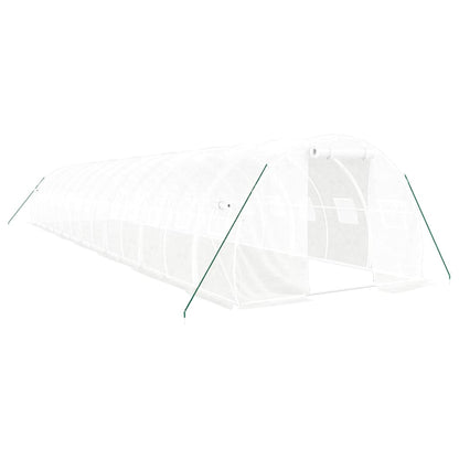 vidaXL Greenhouse with Steel Frame White 42 m² 14x3x2 m