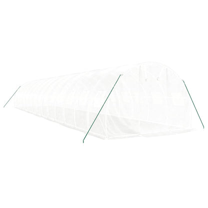 vidaXL Greenhouse with Steel Frame White 42 m² 14x3x2 m