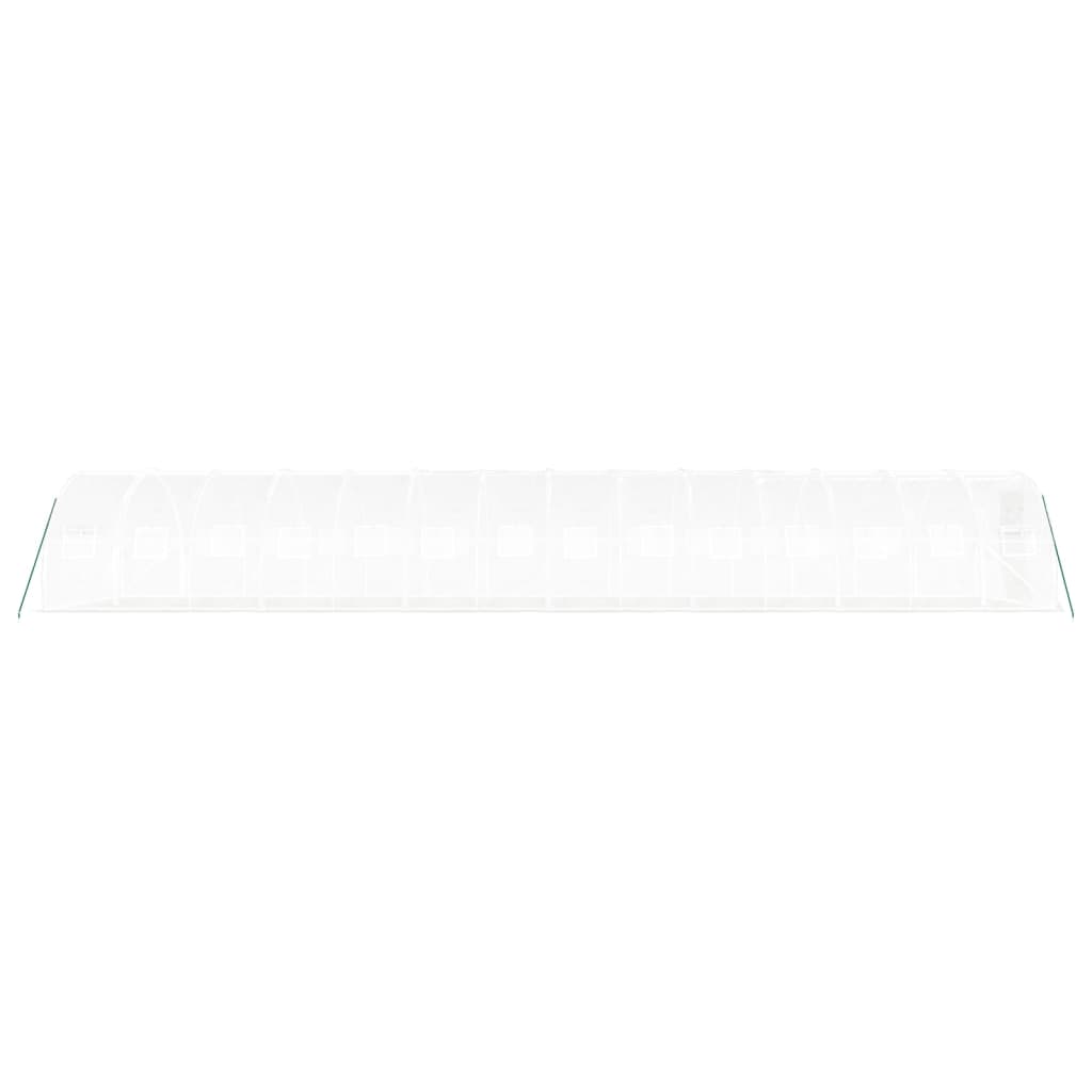 vidaXL Greenhouse with Steel Frame White 42 m² 14x3x2 m