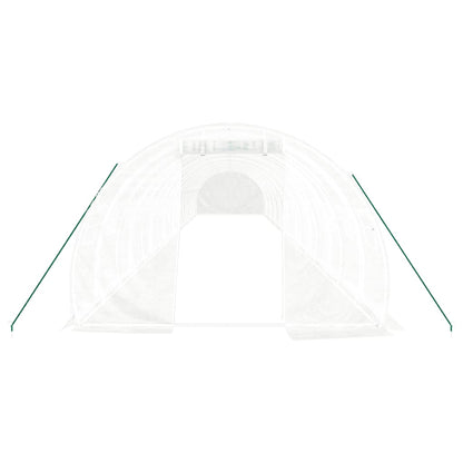 vidaXL Greenhouse with Steel Frame White 54 m² 18x3x2 m