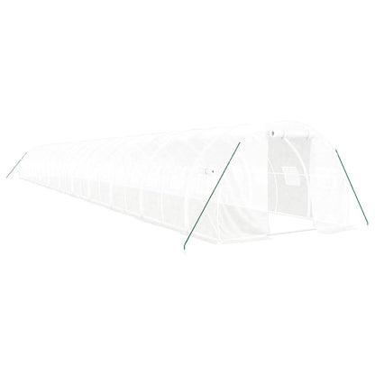 vidaXL Greenhouse with Steel Frame White 66 m² 22x3x2 m