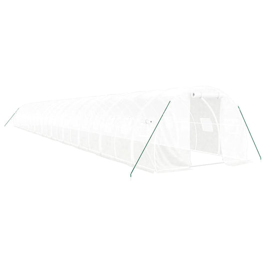 vidaXL Greenhouse with Steel Frame White 66 m² 22x3x2 m
