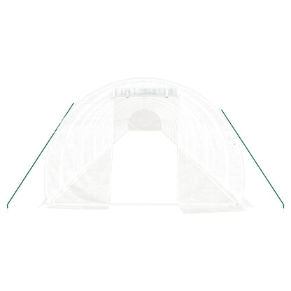vidaXL Greenhouse with Steel Frame White 72 m² 24x3x2 m