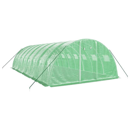 vidaXL Greenhouse with Steel Frame Green 32 m² 8x4x2 m