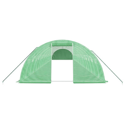 vidaXL Greenhouse with Steel Frame Green 72 m² 18x4x2 m