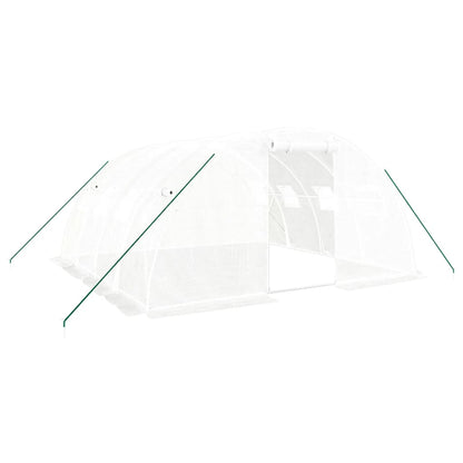 vidaXL Greenhouse with Steel Frame White 16 m² 4x4x2 m