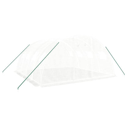 vidaXL Greenhouse with Steel Frame White 16 m² 4x4x2 m