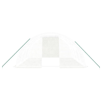 vidaXL Greenhouse with Steel Frame White 16 m² 4x4x2 m