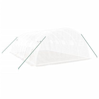 vidaXL Greenhouse with Steel Frame White 24 m² 6x4x2 m