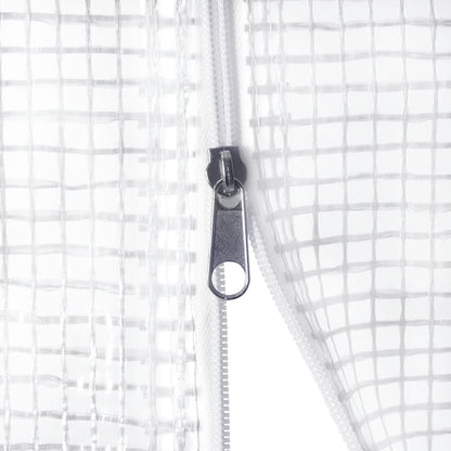 vidaXL Greenhouse with Steel Frame White 24 m² 6x4x2 m