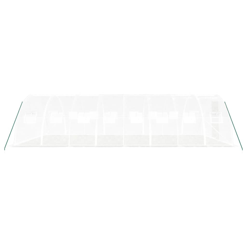 vidaXL Greenhouse with Steel Frame White 32 m² 8x4x2 m