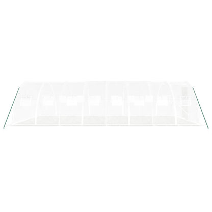 vidaXL Greenhouse with Steel Frame White 32 m² 8x4x2 m