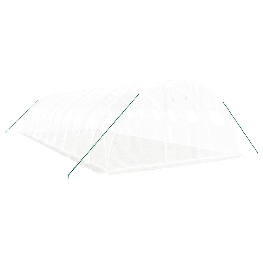 vidaXL Greenhouse with Steel Frame White 40 m² 10x4x2 m