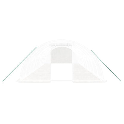 vidaXL Greenhouse with Steel Frame White 40 m² 10x4x2 m