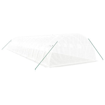 vidaXL Greenhouse with Steel Frame White 56 m² 14x4x2 m
