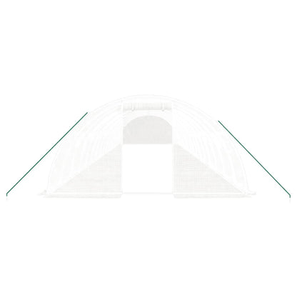 vidaXL Greenhouse with Steel Frame White 64 m² 16x4x2 m