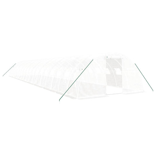 vidaXL Greenhouse with Steel Frame White 72 m² 18x4x2 m