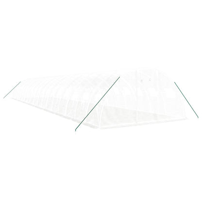 vidaXL Greenhouse with Steel Frame White 72 m² 18x4x2 m