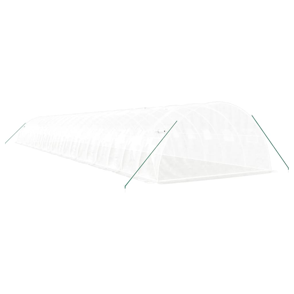 vidaXL Greenhouse with Steel Frame White 80 m² 20x4x2 m