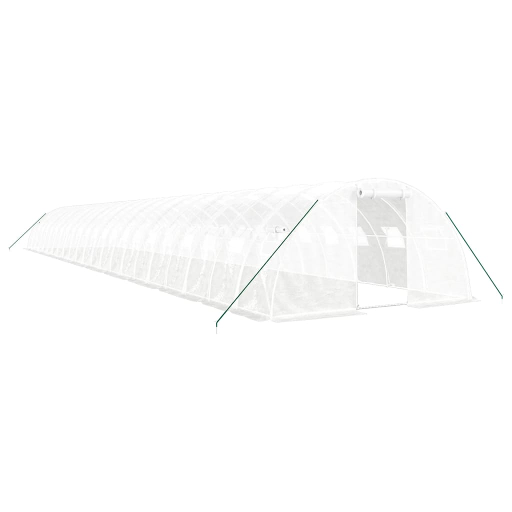 vidaXL Greenhouse with Steel Frame White 88 m² 22x4x2 m