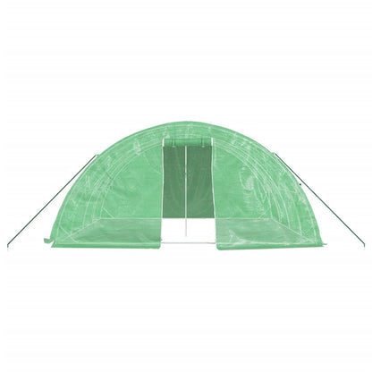 vidaXL Greenhouse with Steel Frame Green 20 m² 5x4x2.3 m
