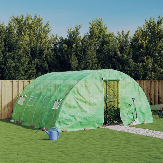 vidaXL Greenhouse with Steel Frame Green 20 m² 5x4x2,3 m