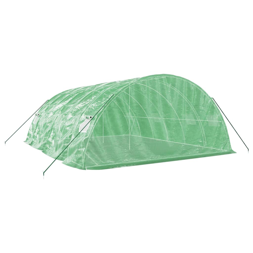 vidaXL Greenhouse with Steel Frame Green 30 m² 6x5x2.3 m