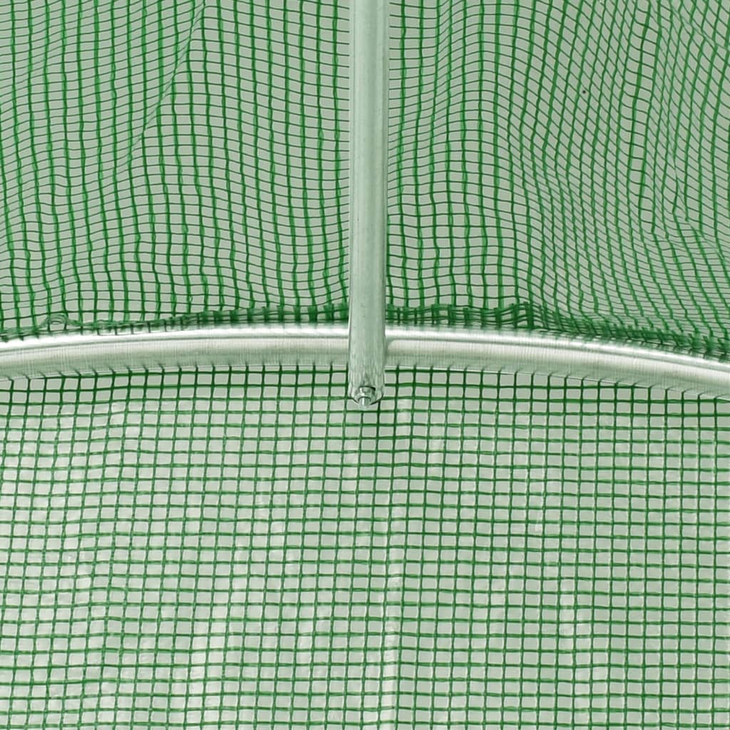 vidaXL Greenhouse with Steel Frame Green 30 m² 6x5x2.3 m