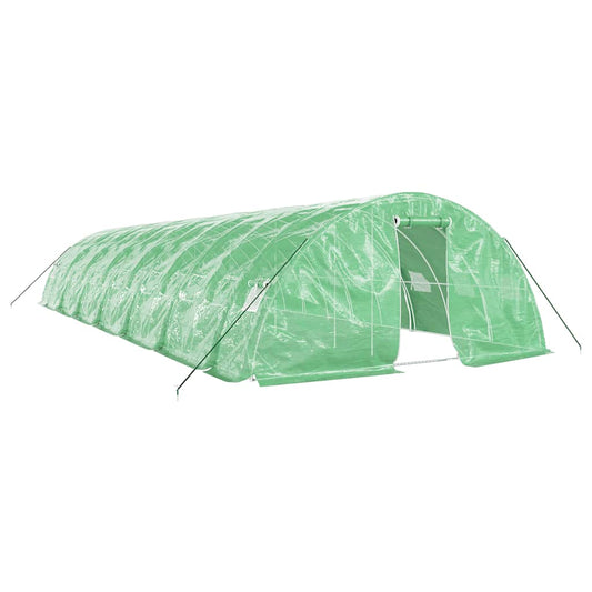 vidaXL Greenhouse with Steel Frame Green 70 m² 14x5x2,3 m
