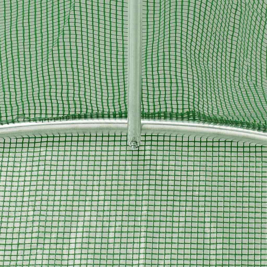 vidaXL Greenhouse with Steel Frame Green 70 m² 14x5x2.3 m