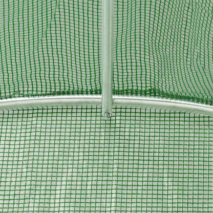 vidaXL Greenhouse with Steel Frame Green 70 m² 14x5x2.3 m