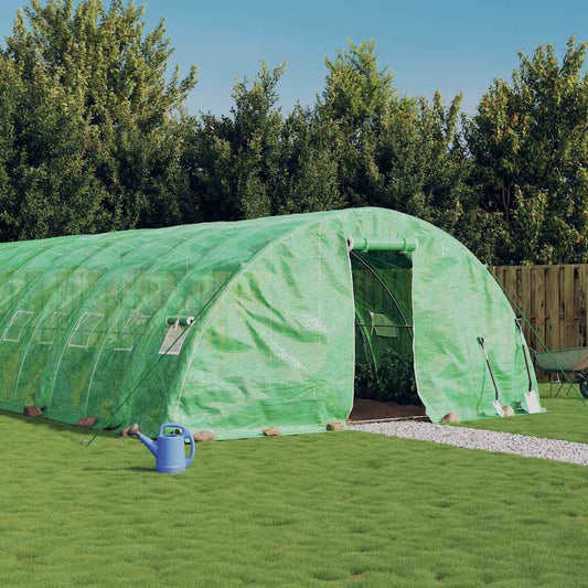 vidaXL Greenhouse with Steel Frame Green 70 m² 14x5x2,3 m